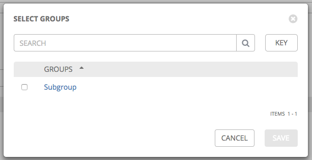 Inventories add group existing subgroup