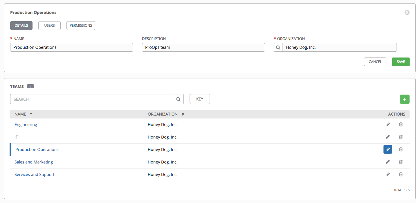 Teams - example team successfully created