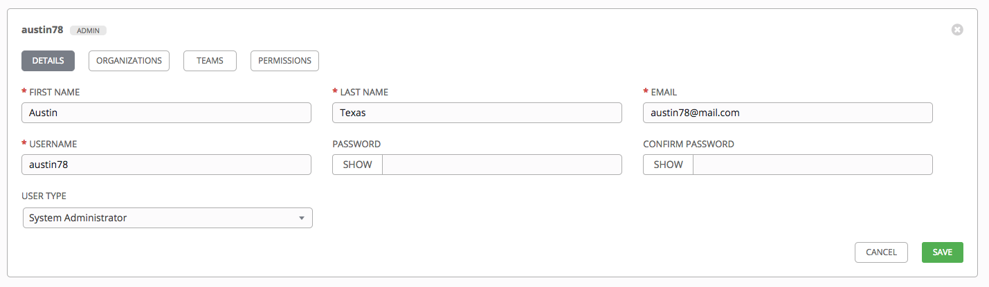 Edit User Form